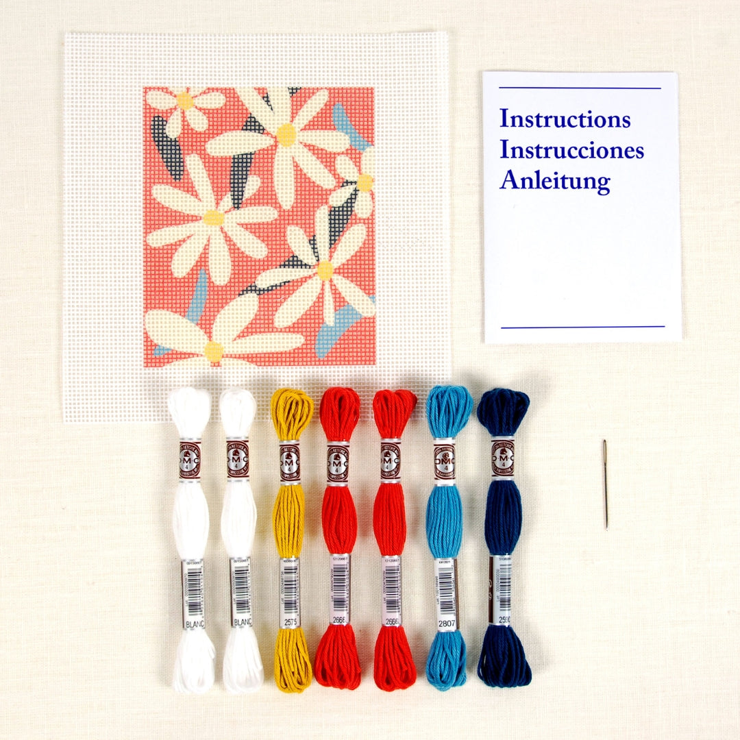 Kit de bordado Flores Abstractas (DMC)