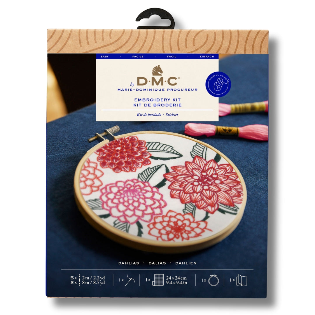 Kit de bordado Dalias (DMC)