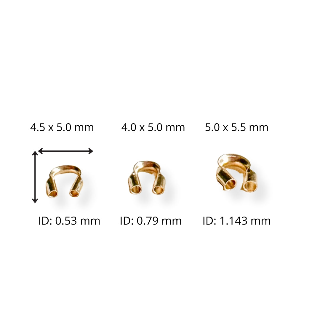 Terminal Herradura (5u)- Gold Filled (dif. tamaños)