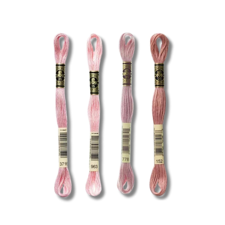 Hilo Bordar Mouliné 117 DMC (Rosados)
