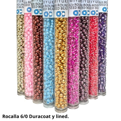 Mostacillas Miyuki - Rocalla 6/0 (Duracoat y Color Lined)