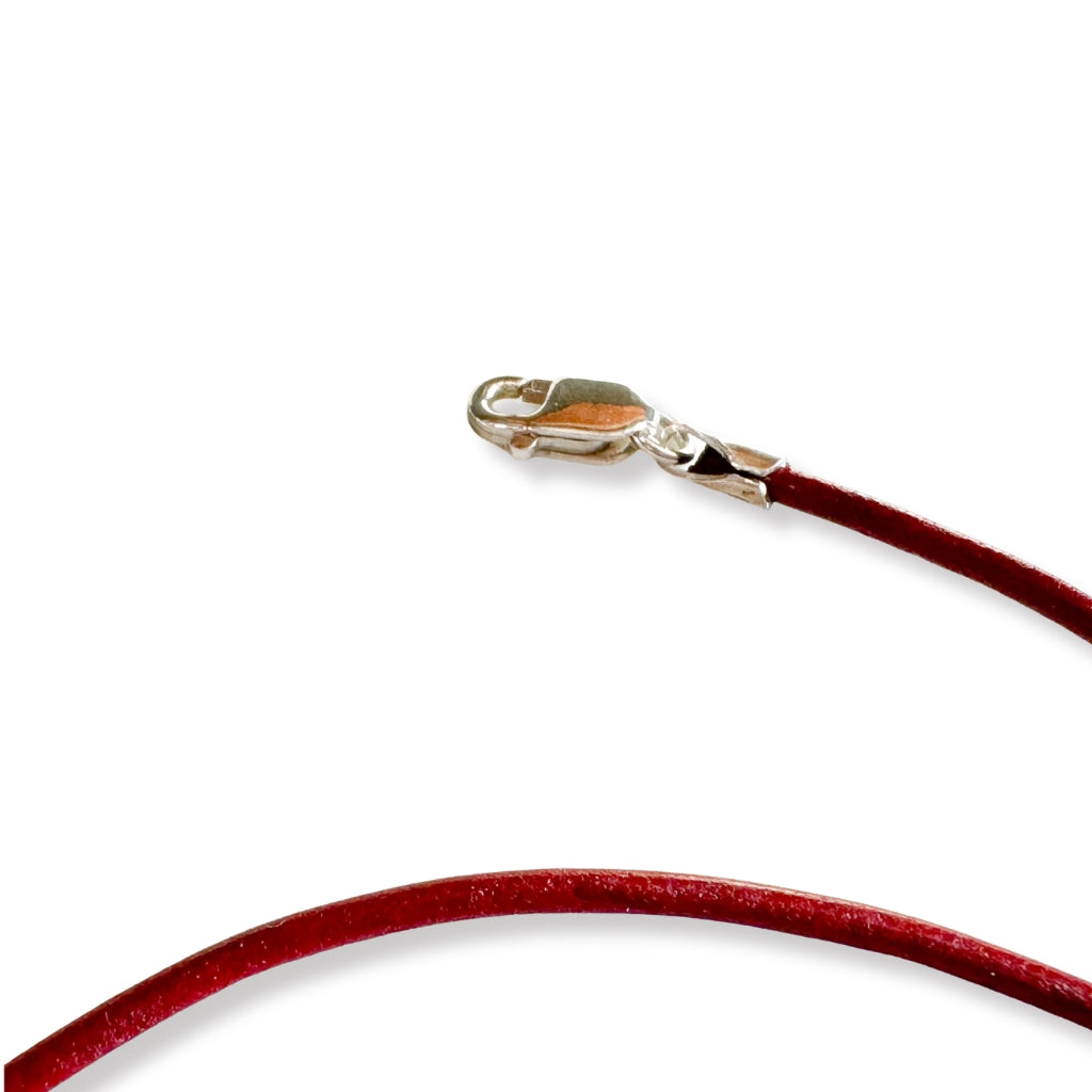 Collar de cuero c/ terminales (dif. colores)