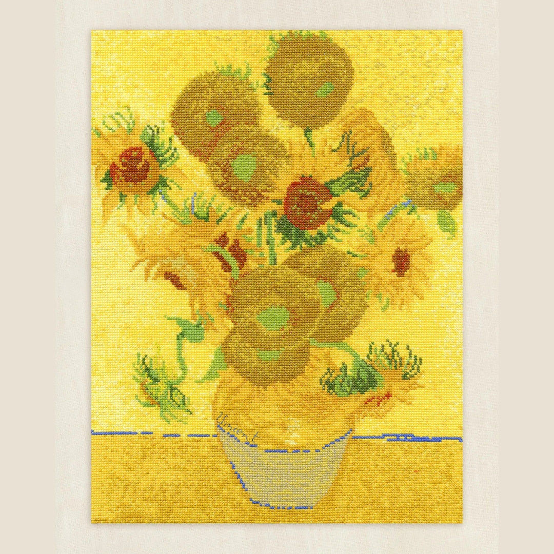 Kit de bordado Girasoles de Van Gogh (DMC)