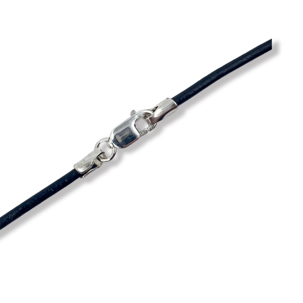 Collar de cuero c/ terminales (dif. colores)