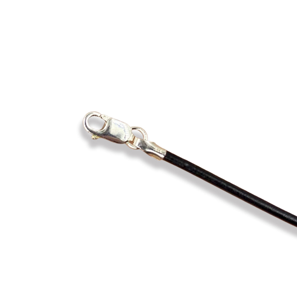 Collar de cuero c/ terminales (dif. colores)