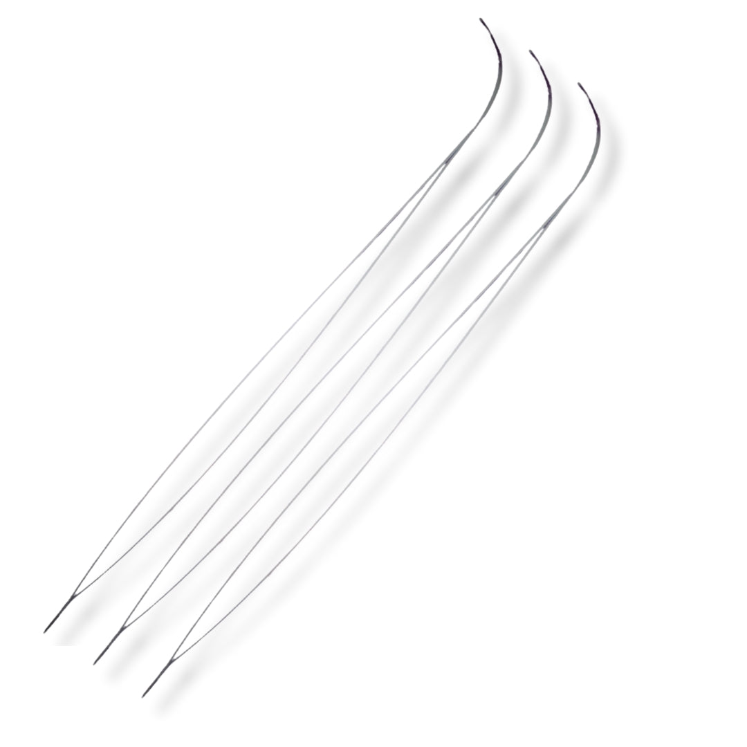 Aguja Joyería ojo grande p. curva