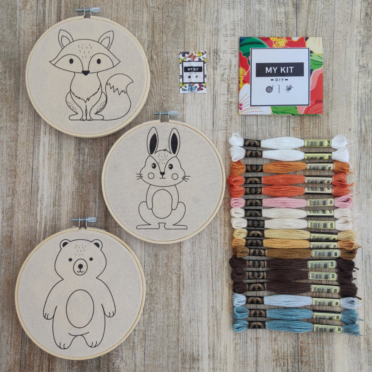 Kit de bordado Animales del Bosque (MY KIT)
