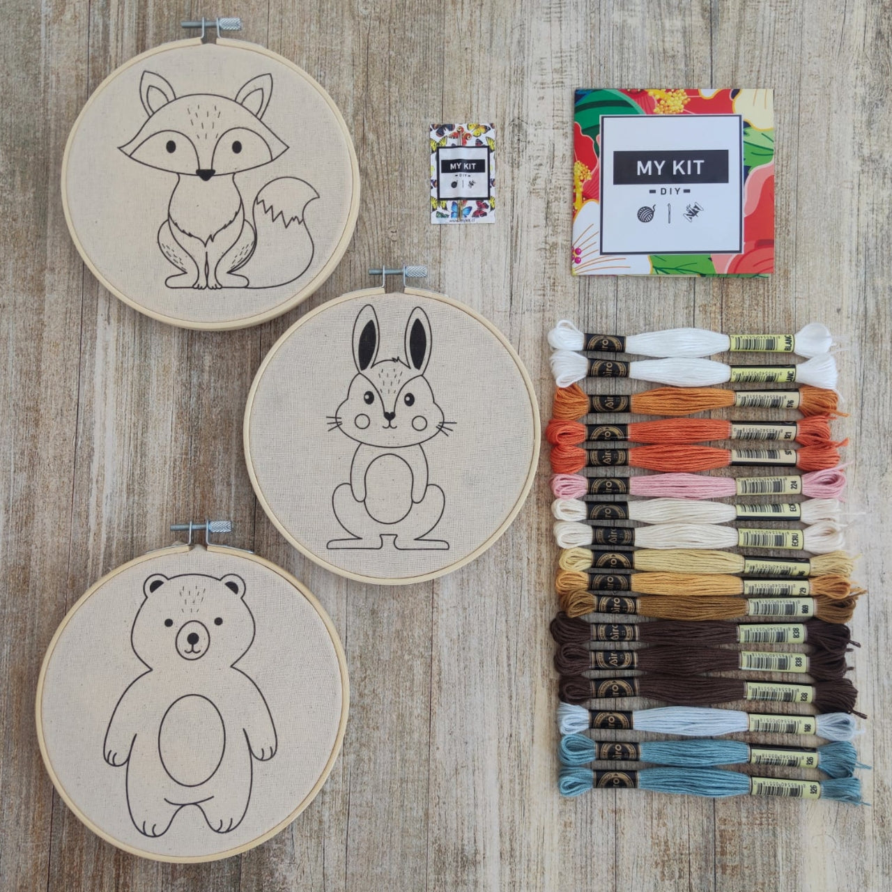 Kit de bordado Animales del Bosque (MY KIT)