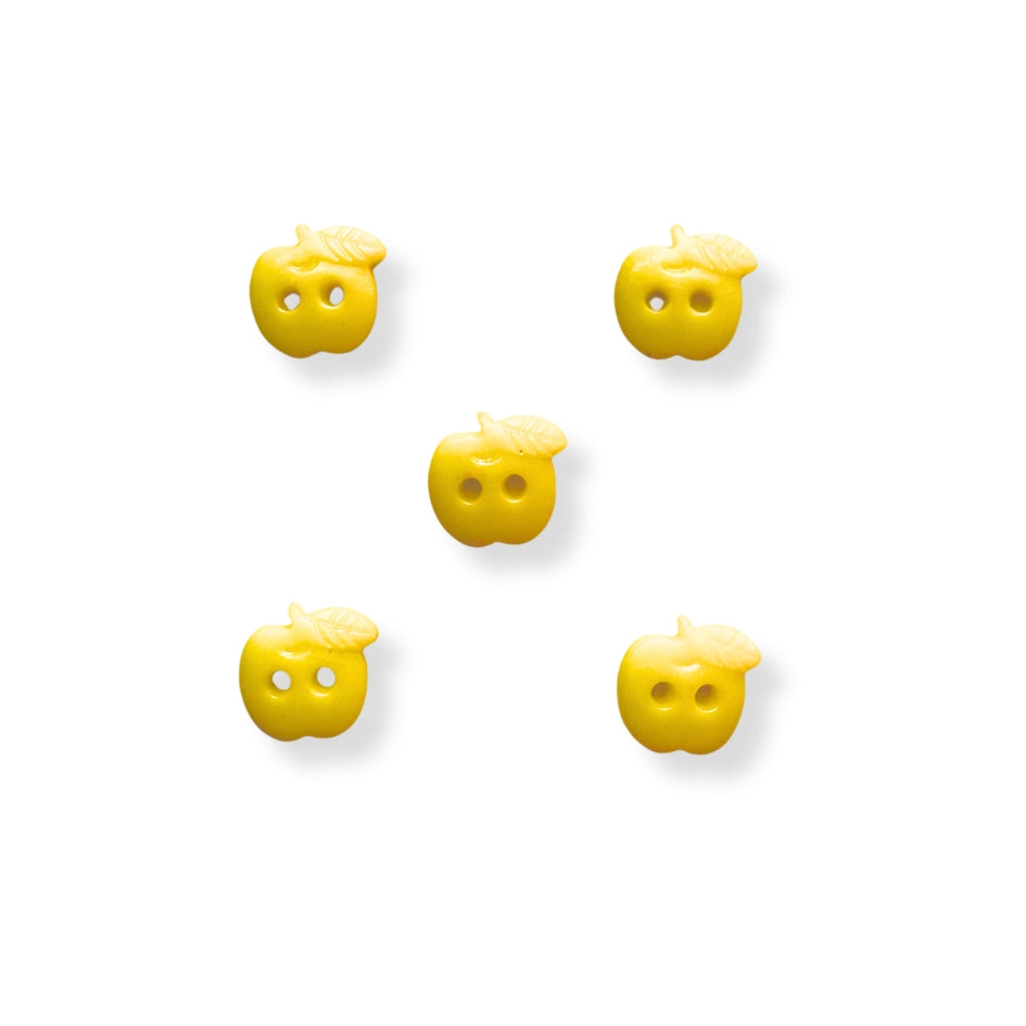 Botón Plastico Manzana (5 u) (dif.colores)