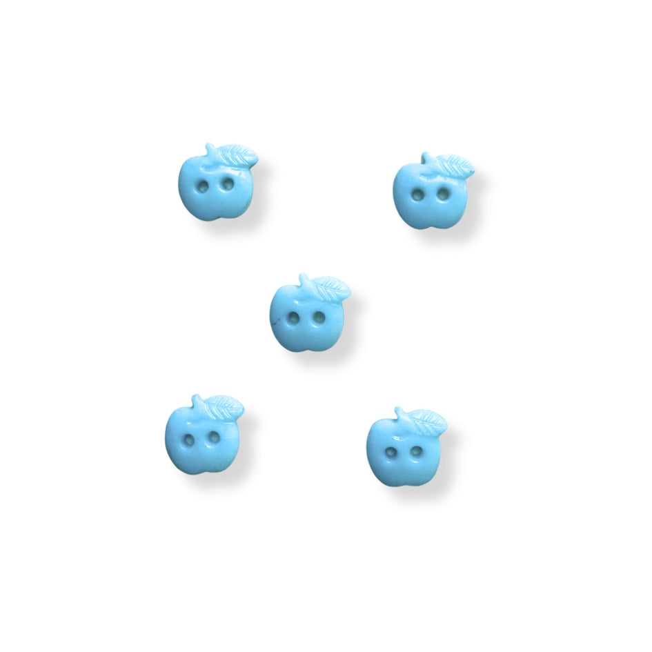 Botón Plastico Manzana (5 u) (dif.colores)