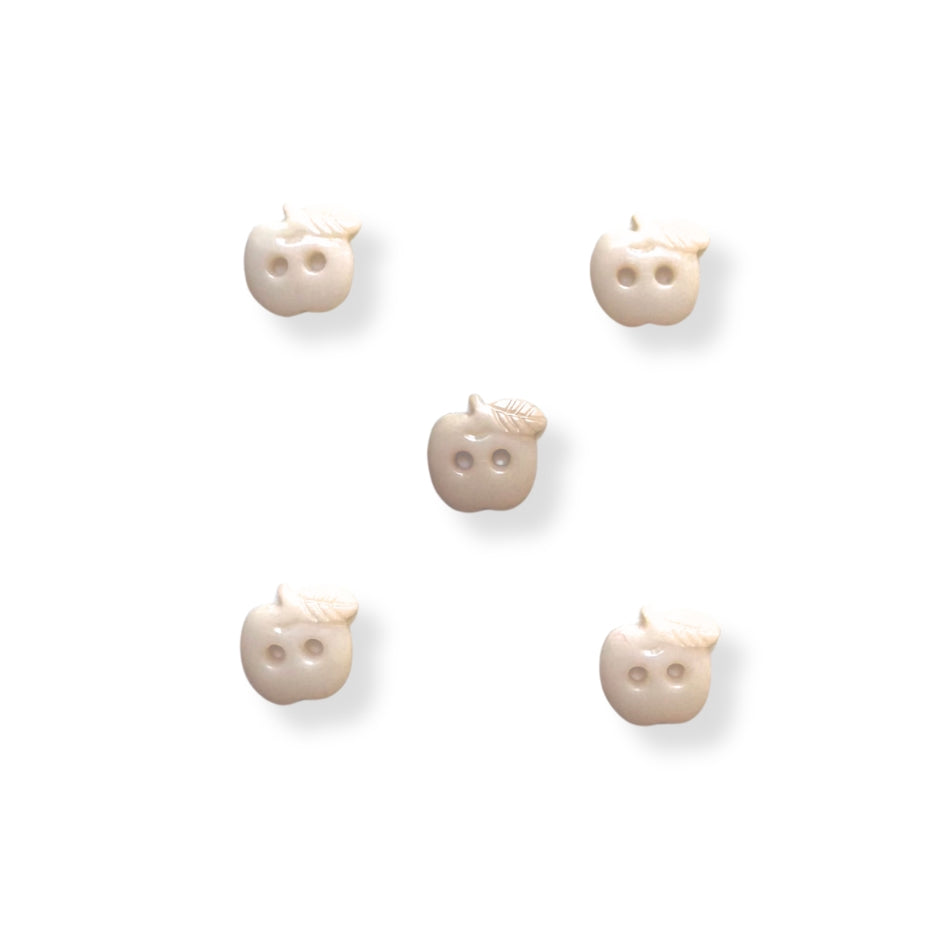 Botón Plastico Manzana (5 u) (dif.colores)