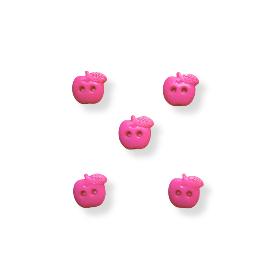Botón Plastico Manzana (5 u) (dif.colores)