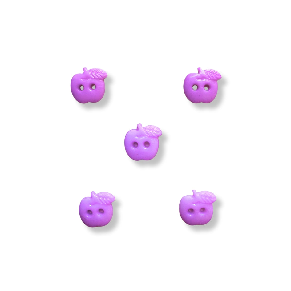 Botón Plastico Manzana (5 u) (dif.colores)