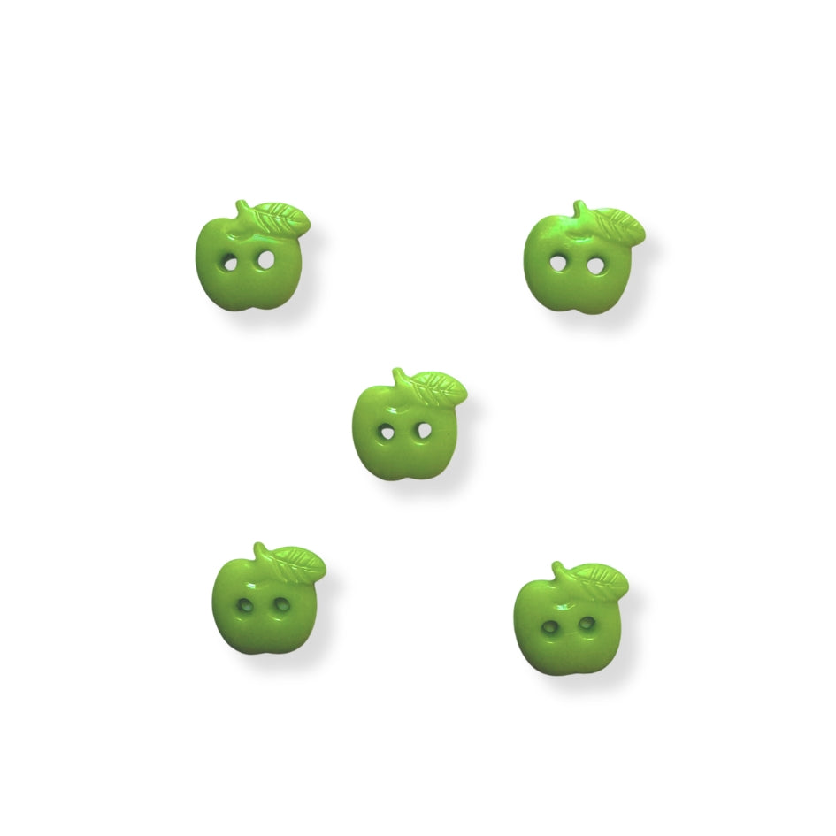 Botón Plastico Manzana (5 u) (dif.colores)