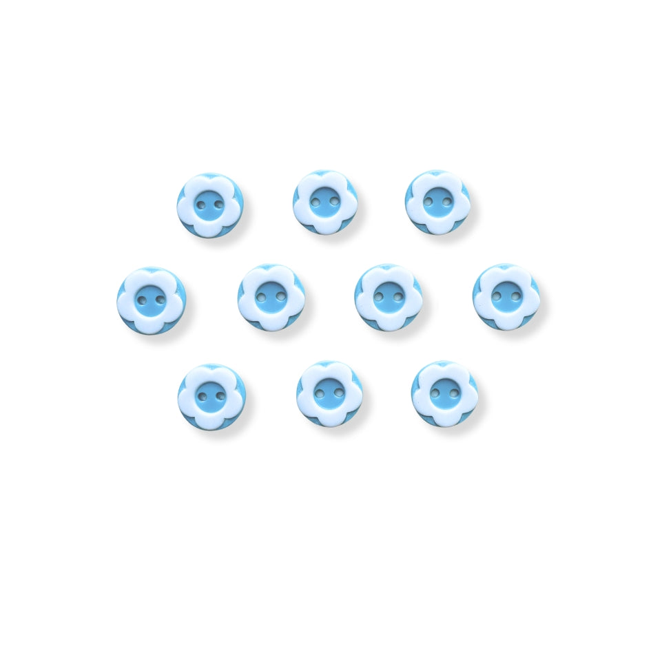 Botón Plastico Flor (5 u) (dif.colores)