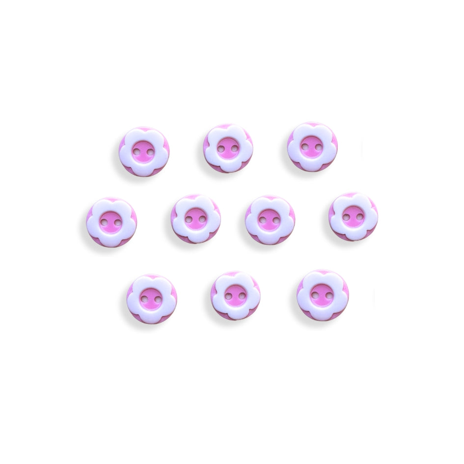 Botón Plastico Flor (5 u) (dif.colores)