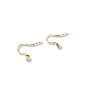 Base de aro tipo gancho - baño oro (par)