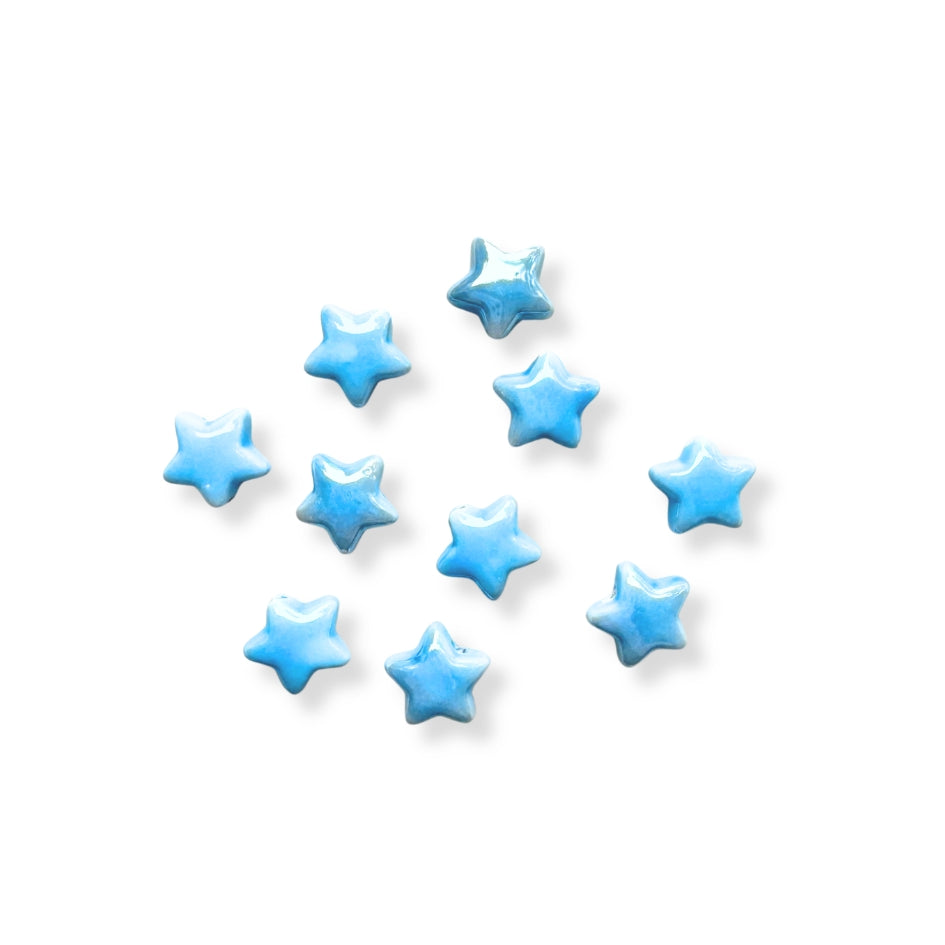 Cuenta Estrella Cerámica (10 u) (dif. colores)