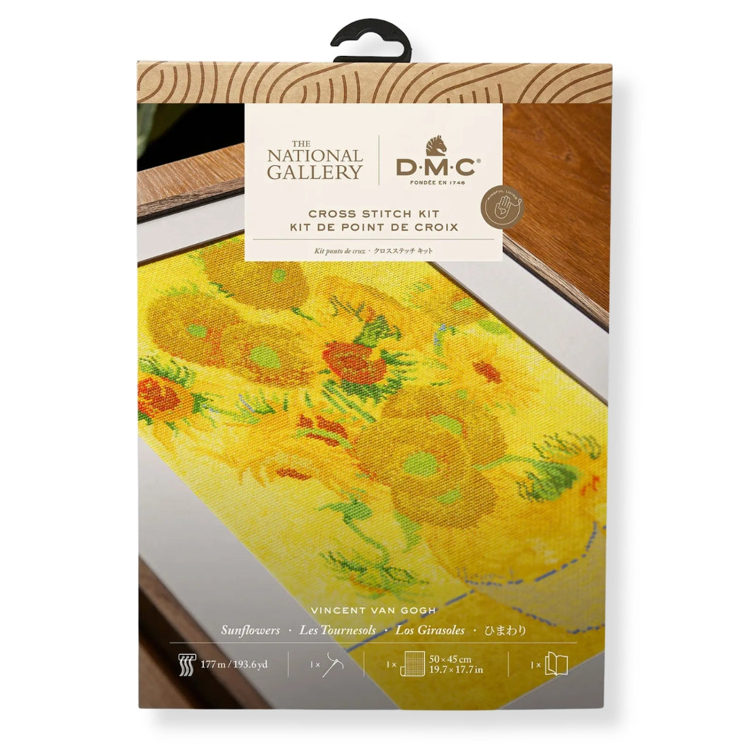 Kit de bordado Girasoles de Van Gogh (DMC)