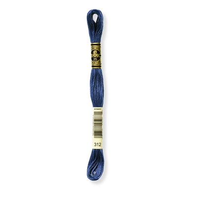 Hilo Bordar Mouliné 117 DMC (Azules)