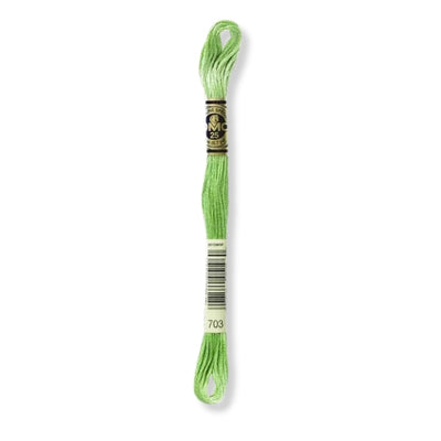 Hilo Bordar Mouliné 117 DMC (Verdes)