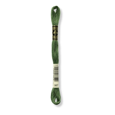 Hilo Bordar Mouliné 117 DMC (Verdes)