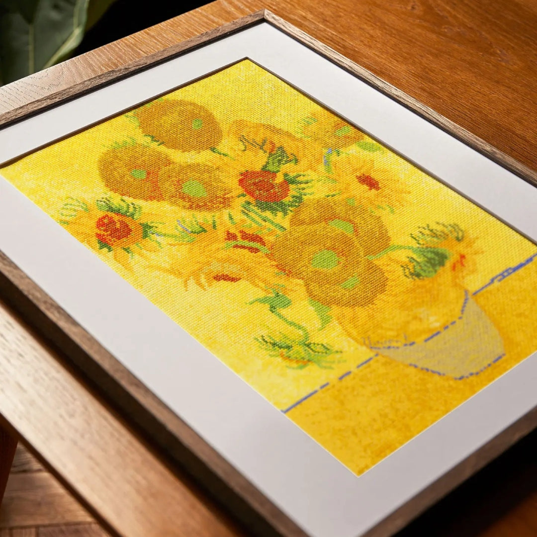 Kit de bordado Girasoles de Van Gogh (DMC)