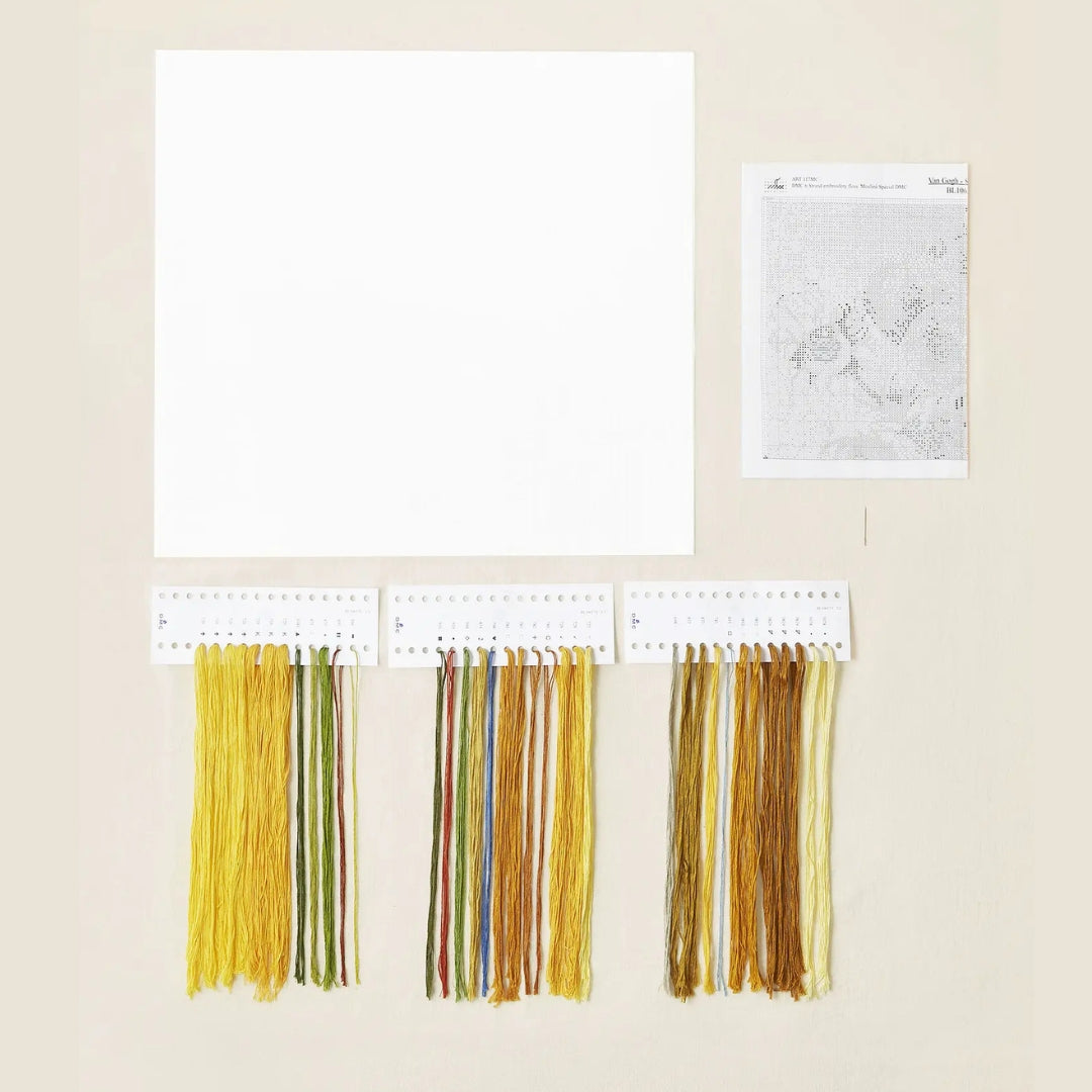 Kit de bordado Girasoles de Van Gogh (DMC)