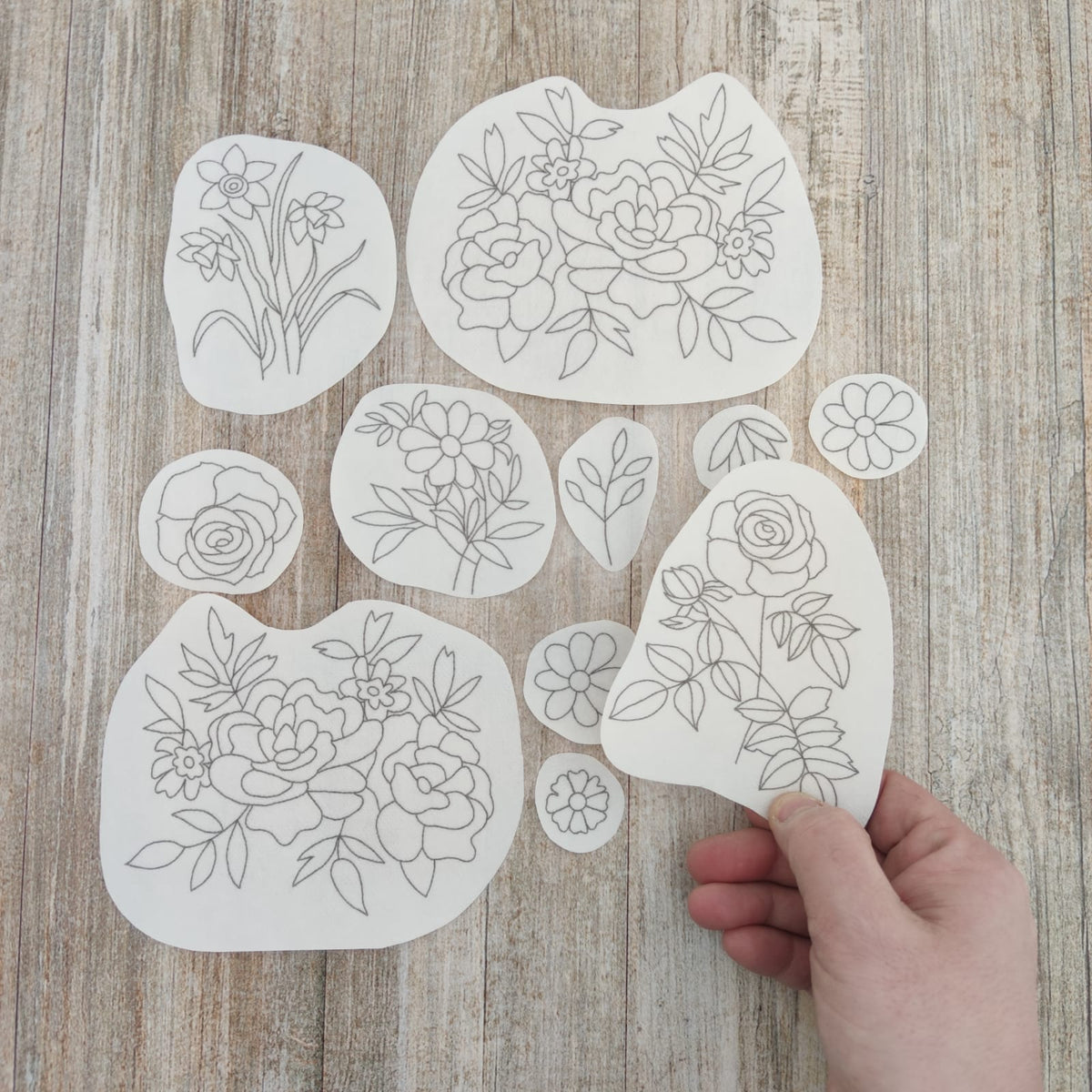 Set de Parches bordado Muchas Flores (MY KIT)