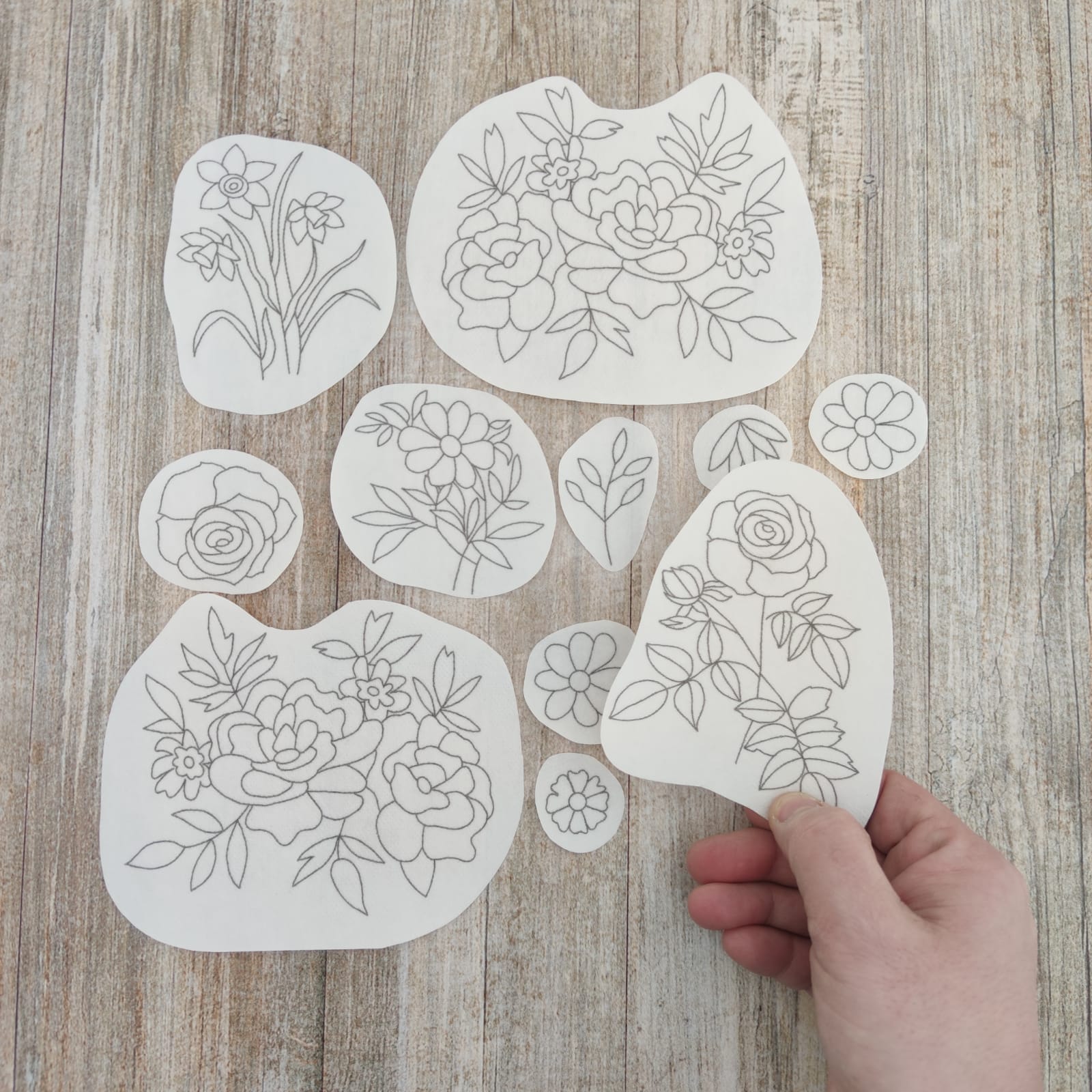 Set de Parches bordado Muchas Flores (MY KIT)