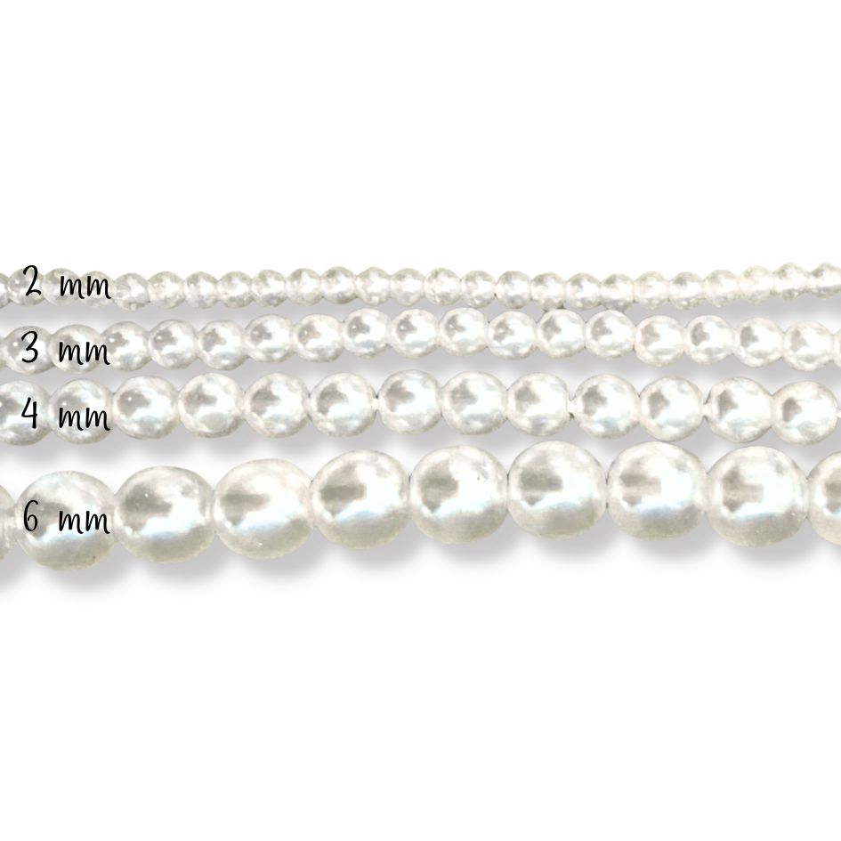 Perla Checa Blanco marfil (dif. diametros)
