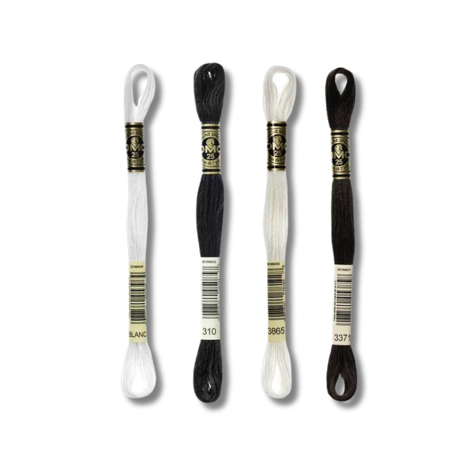 Hilo Bordar Mouliné 117 DMC (Blancos y negros)