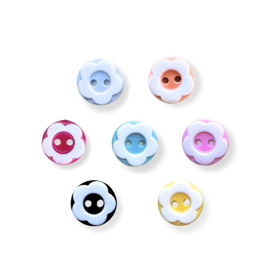 Botón Plastico Flor (5 u) (dif.colores)