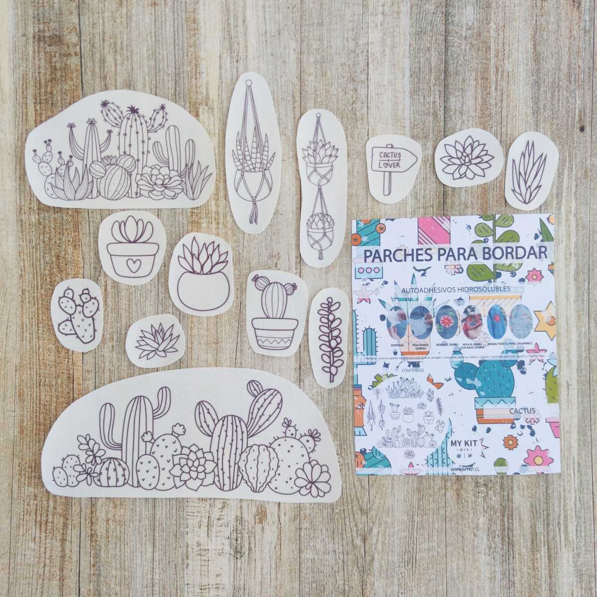 Set de Parches bordado Suculentas (MY KIT)