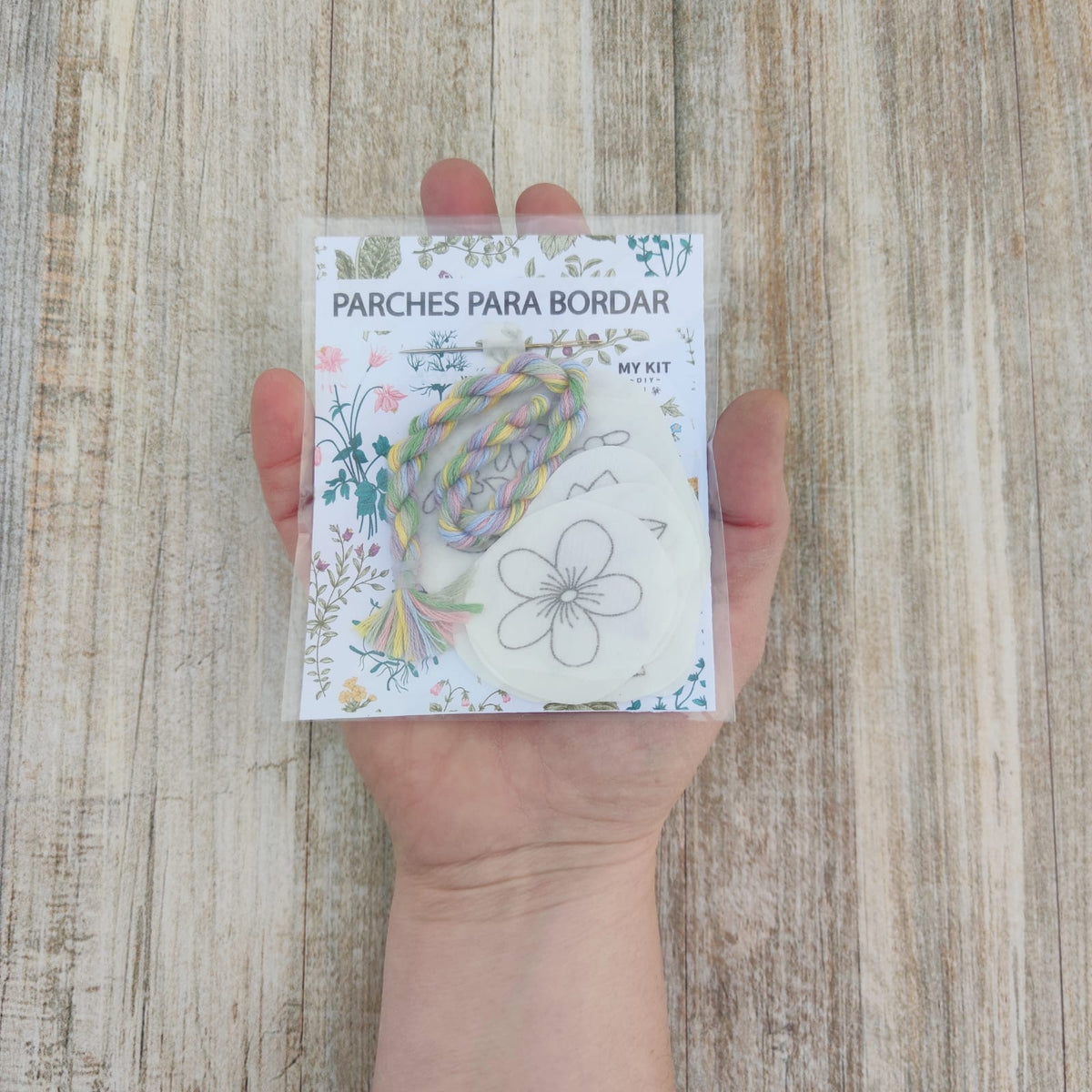 Set de Parches bordado con Trenza - Colores Pasteles (MY KIT)