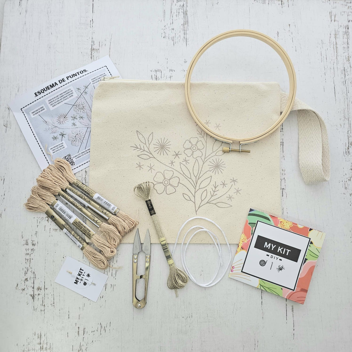 Kit de bordado cosmetiquero Valentina