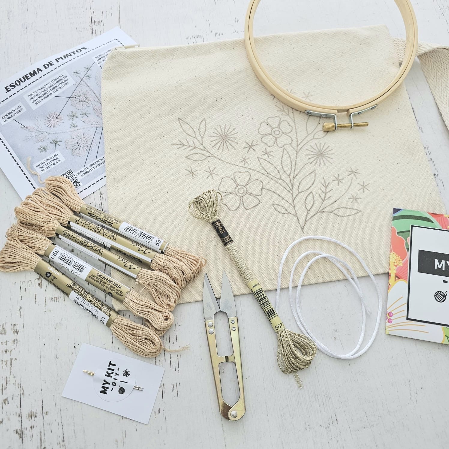 Kit de bordado cosmetiquero Valentina