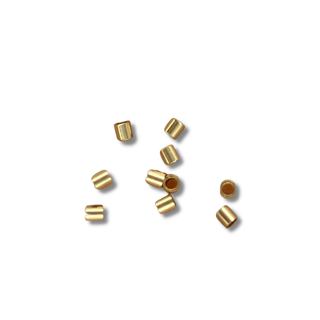 Grapa Tubular Enchapada en Oro (10 u)